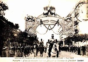 Alger-Mustapha - Rue Michelet - Arc de Triomphe President Loubet - 1903